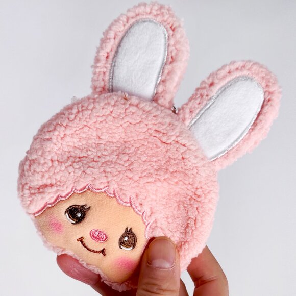 Monchhichi Chimutan Bunny Face Plush Coin Bag - Picture 4 of 4